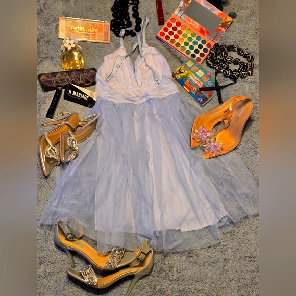 Lavender purple mini tulle dress size Small - Picture 8 of 11